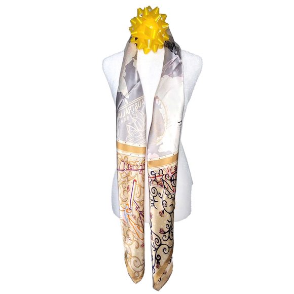 NWT Genuine 100% Mulberry Silk Satin Scarf 42"x42" Large Square Shawl 59741 - Picture 5 of 10